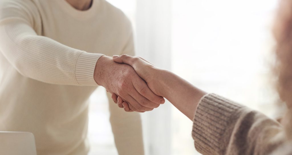 Shaking hands