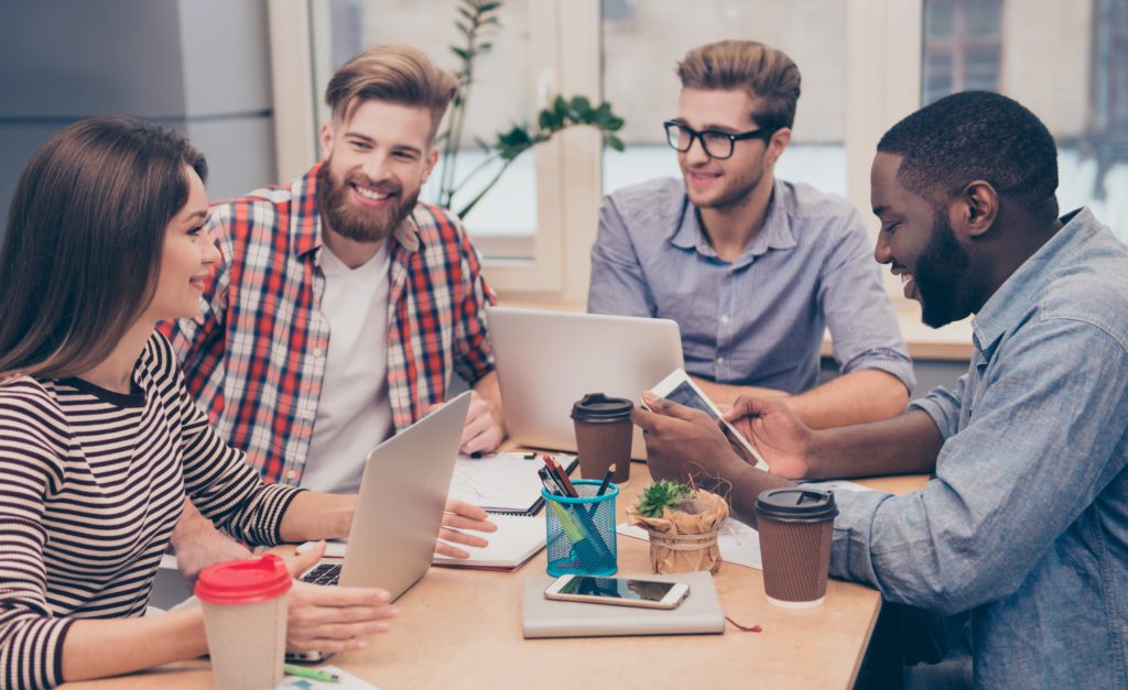 happy team positive company culture
