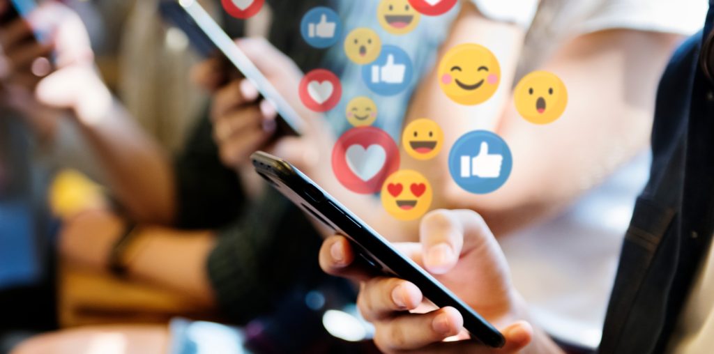 social media icons supporting businesses