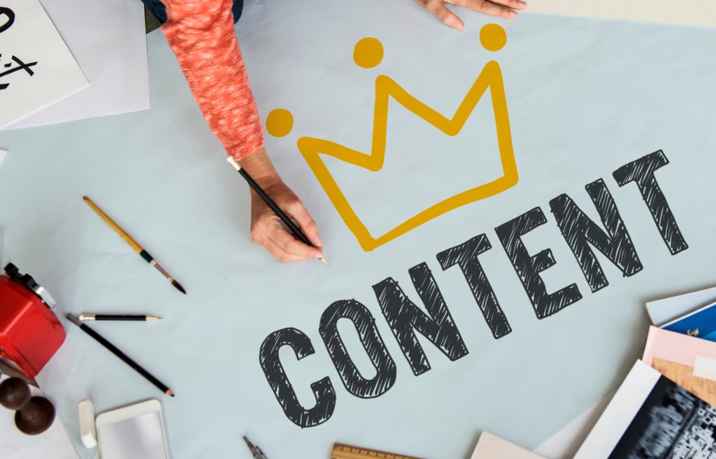 content marketing image writing
